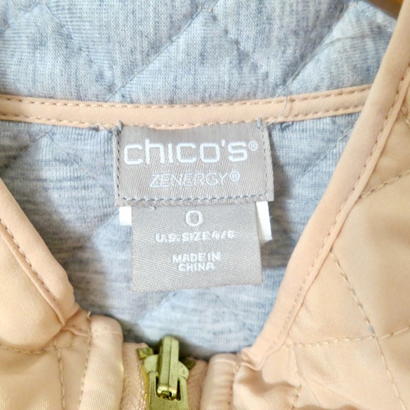 Blush Pink Grey Zippered Cinch Waist Quilted Chore Vest Size 0 (4/6) US Medium - Picture 7 of 10